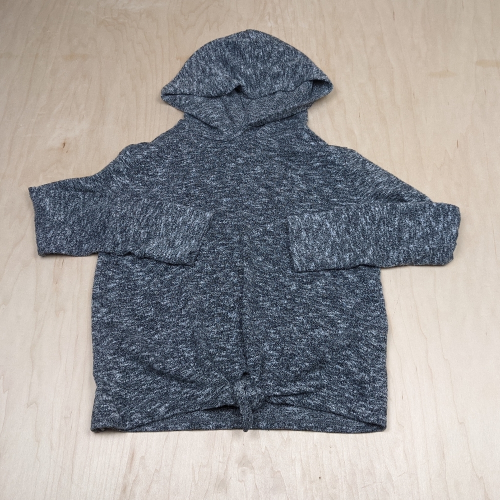 Old Navy, Heathered Gray, Knit Pullover Hoodie, Girl's (L)